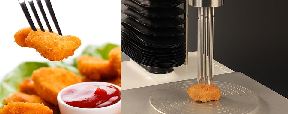 Bulk compression test using the Multiple Puncture Probe on the TA.XTplus Texture Analyser