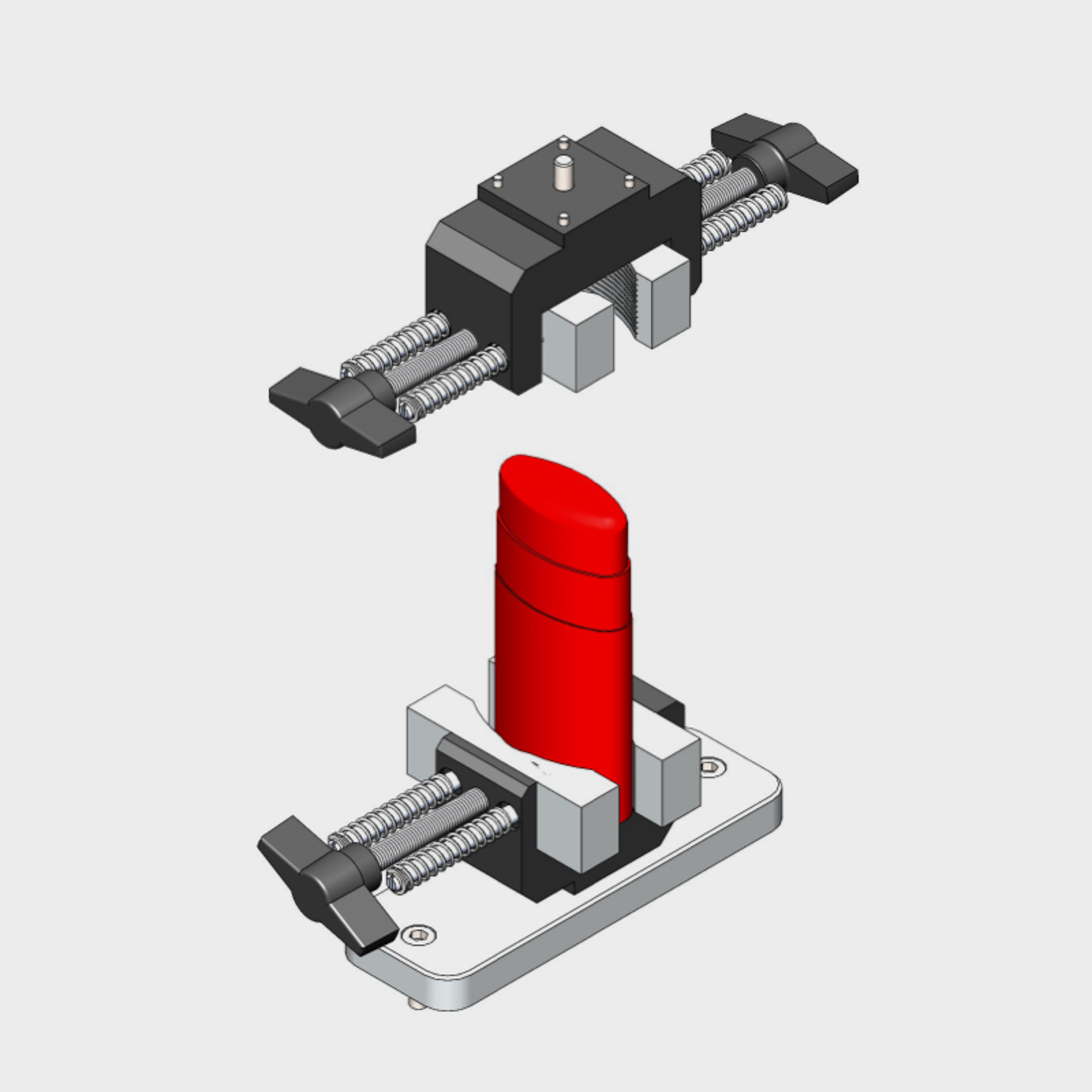 Custom design supporting a deodorant stick for a lid removal test