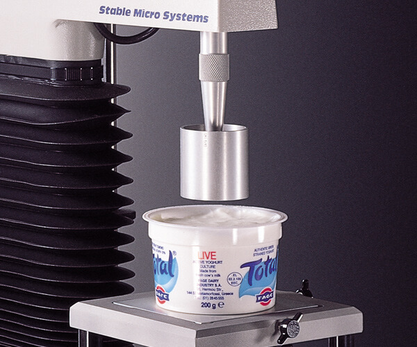 Back Extrusion test on yoghurt