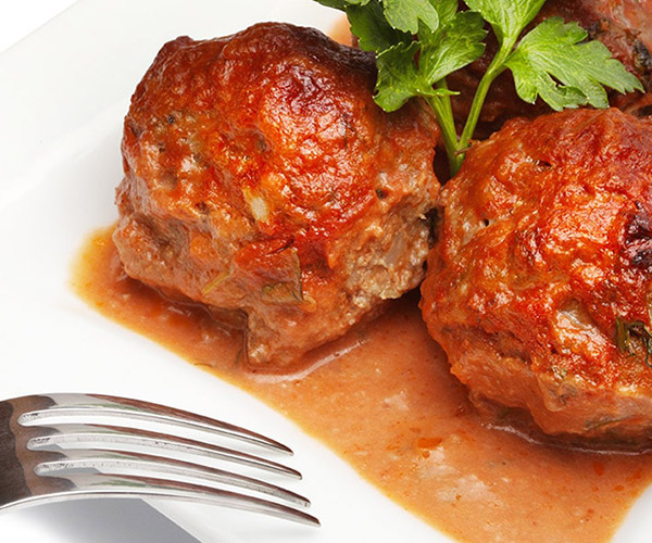 Meatballs on plate