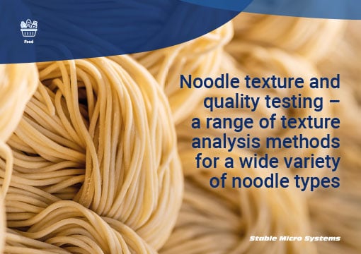 Article about Noodle texture and quality testing – a range of texture analysis methods for a wide variety of noodle types