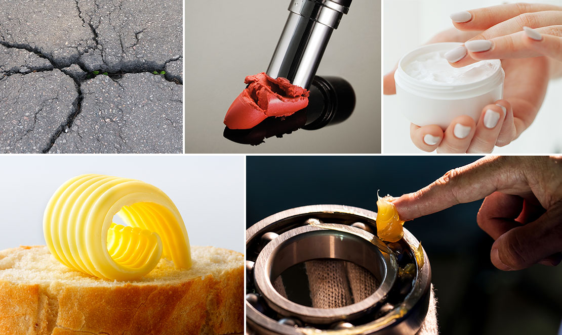 Examples of imitative tests that can be performed using a Penetrometer on the TA.XTplusC Texture Analyser