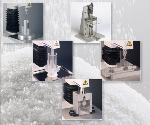 Powder Flow Analysis using a range of fixtures and fittings on the TA.XTplus Texture Analyser