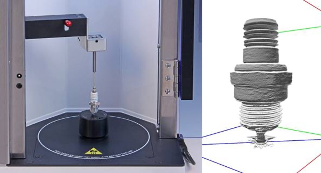 Mechanical component sample for scanning