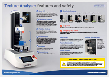 TA.XTplus100C Texture Analyser features and safety – Connect range