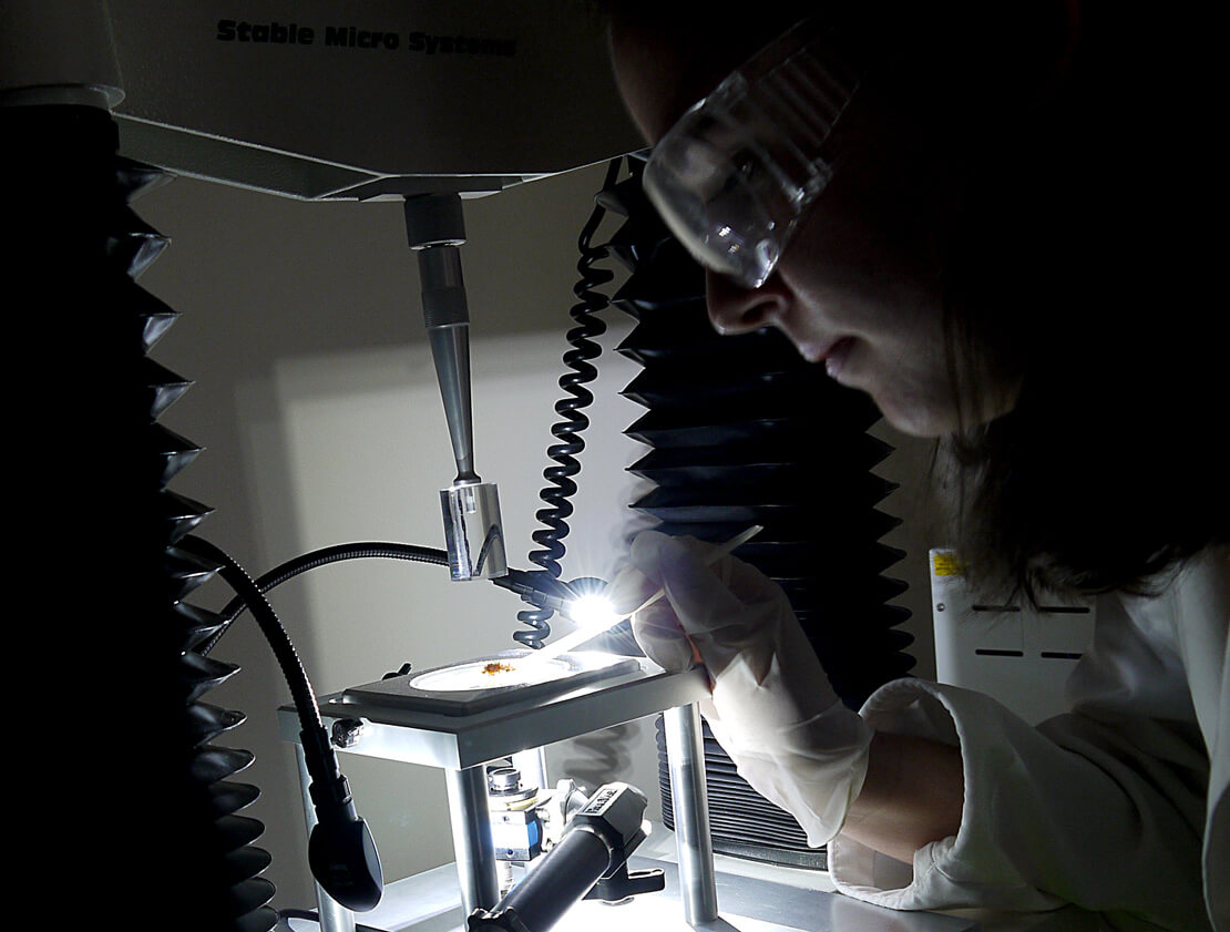 Technician performing test with video recording