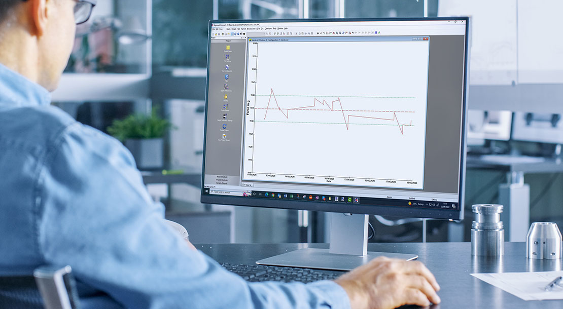 Texture Analyser user accessing data in Trend Viewer 