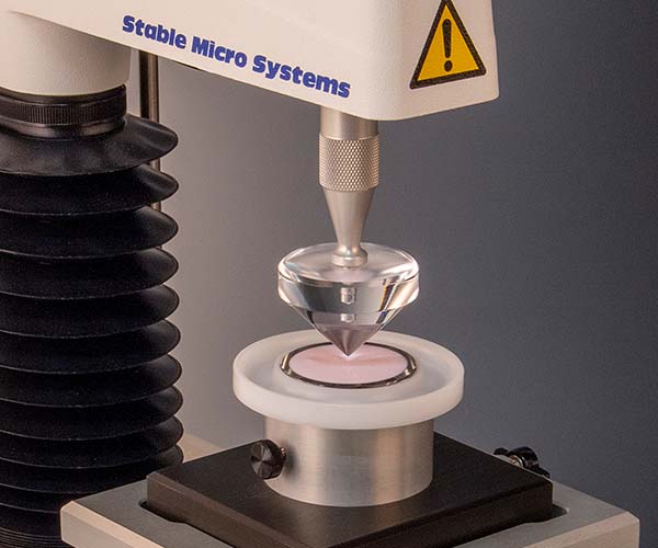 Spreadability probe to test texture of cosmetic formulations