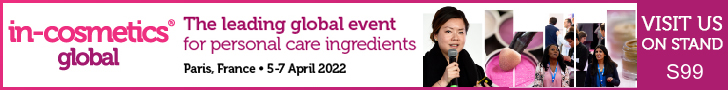 Visit us on stand S99 at In-cosmetics global